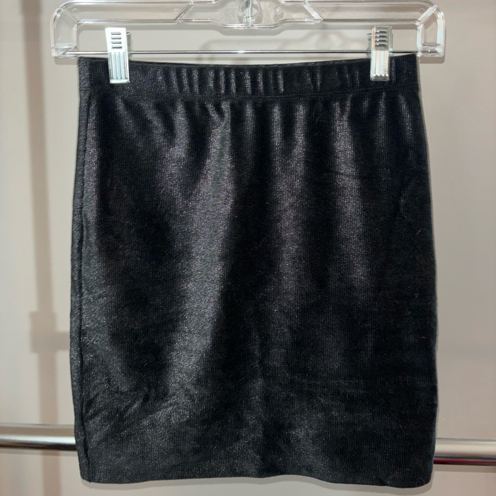 Sparkly Black Garage Miniskirt